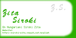 zita siroki business card